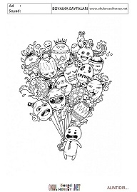 Doodle boyama sayfaları